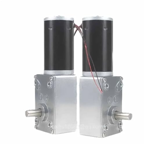 1pcs 12V 24V High Motor 10kg·cm Worm Gearbox Low Noise Right Angle PMDC Motor 30RPM Robotics Conveyor Automation Industrial(Motor Bracket,280R,12V)