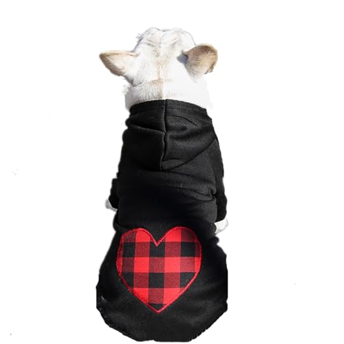 Morycat犬服 秋冬 柔らかい パーカー ドッグウェア フード付き 暖かい もこもこ tシャツ ペットウェア 防寒 防風 可愛い 人気 お散歩 お出かけ 小中大型犬 (レッド,5XL)