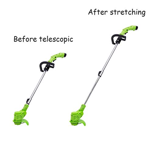 Kexia Electric Lawn Mower, Lithium Batterygrass Cutter, Wireless Comfort Handle Waterproof Head Cutting Width 14Cm, Small Home Garden Pruning Tool