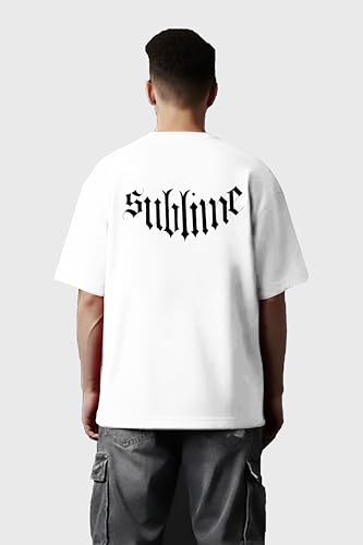Image of Men's Oversized T-Shirt, 100% Cotton, Round Neck, Short Sleeve, Printed Chest and Back, Casual Summer Wear, S to 3XL