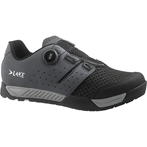 Lake Mx201 Enduro Cycling Shoe - Men's Grey/Black, 39.02