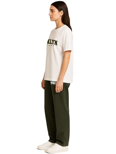 Image of My Swag Graphic Printe T-Shirt and Pants Loungewear Set, Cotton