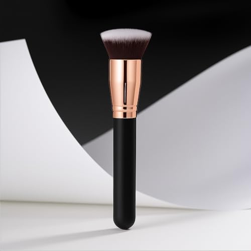 Mini pincel de blush de viagem – aplicação de maquiagem macia, compacta e sem esforço para beleza em movimento (preto)