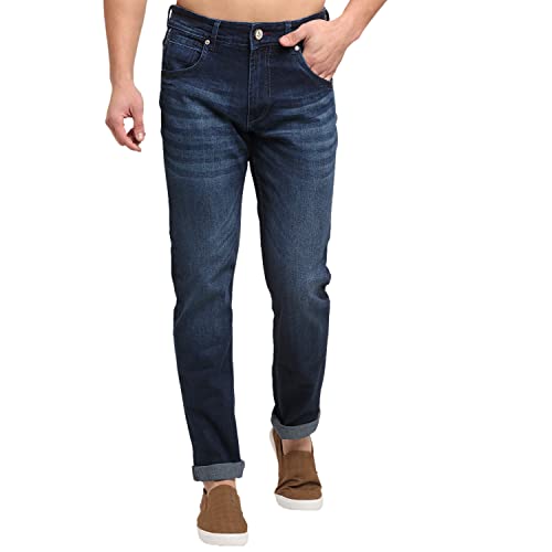 Cantabil Dark Carbon Blue Denim For Men 