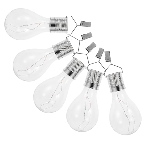 Ampoules LED Solaires à Suspendre Homoyoyo - Lot de 5 Balises Transparentes Jardin