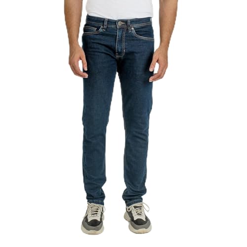 Essentials Men’s Slim Fit and Stretch Ripped Jeans for Men, Leg Casual Pants with Comfort Flex Waistband