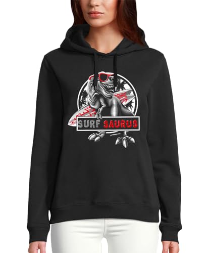 Sweat dinosaure surfeur avec motif Surf Saurus original femme