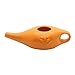 Clevoers Vaso in Ceramica Neti - Neti Pot in Ceramica per Irrigazione Nasale - Kit di Lavaggio del Naso Comodo Beccuccio per Allergia alla Rinite Sinusale 250ml… (arancia)