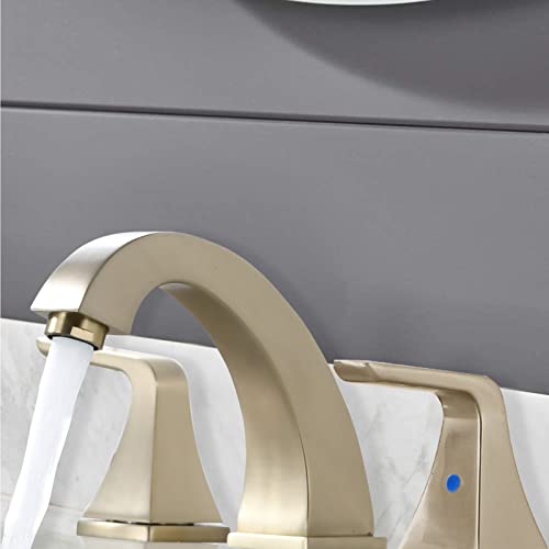 Robinet salle de bain moderne doré brossé pour vasque - 6