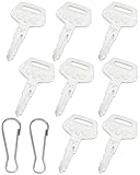 JUKOTA Set di 8 Chiavi di Accensione di Ricambio per Escavatori Komatsu Universale, Compatibile con Attrezzature Pesanti Bulldozer e Macchine Edili Ricambio per Escavatori