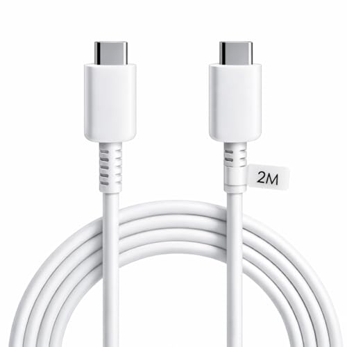 Image of Original 45W Super Fast Type-C to C 6.6Ft Extra Long USB-C Cable | Compatible with Galaxy S24 S23 S22 S21 Ultra Plus FE A M F Flip Fold Tab Series & More Android Devices