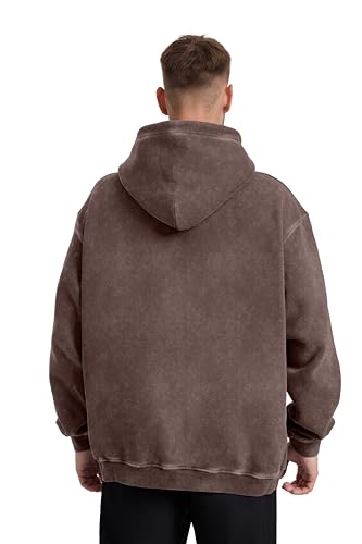 Image of Hatant Oversized Hoodie Sweatshirts for Men Couples Heavyweight Hoodies Pullover Vintage Mens Acid Wash Sweaters Clothes 2026