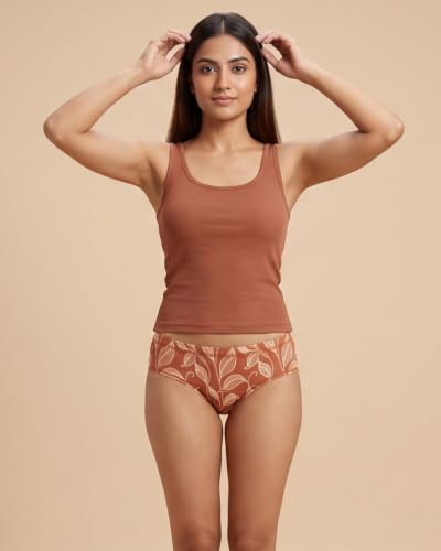 Image of URBAN ADVENTURE Women's Cotton Printed High Waist Full Coverage Briefs | Soft & Stretchable Everyday Hipster Panties | Breathable Comfort Fit | Pack of 3