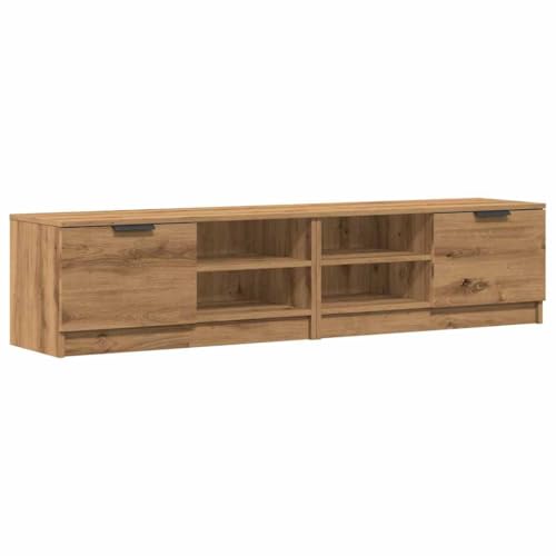 vidaXL Meubles TV 2 pcs chêne Artisanal 80x35x36,5cm Bois d'ingénierie, Banc TV, Meuble télé, Meuble multimédia, Buffet TV, Meuble HiFi