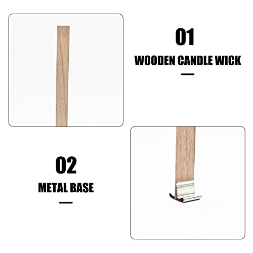 50 mechas de madera para velas sin humo miniatura 4