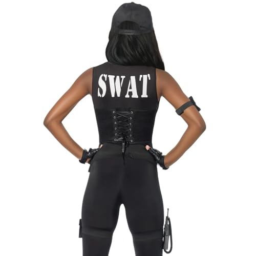 Leg Avenue Commandant Swat Costume Femme Noir Vita M - 5