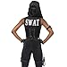 Leg Avenue Womens 7 Piece Deluxe Swat Commander Costume, MEDIUM, Black