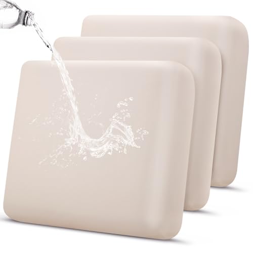 Image of YISUN PU Leather Couch Cushion Cover, Waterproof Stretch Sofa Slipcovers, Faux Leather RV Chair Seat Covers, Loveseat Cushion Replacement Chair /Furniture Protector, 3Pcs(Pale Beige)
