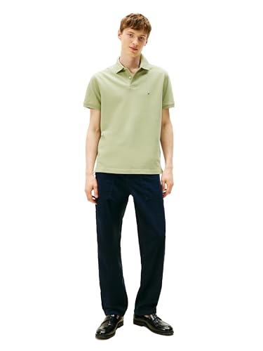 Image of Tommy Hilfiger Men's Short Sleeve Polo Shirts in Classic Fit with Stretch and Organic Pique Cotton