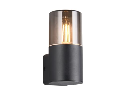 Außenwandleuchte Schwarz, mit E27 LED, Höhe 17,5cm - moderne Wandleuchte für Hausbeleuchtung Außen IP44 Außenwandleuchte Schwarz, mit E27 LED, Höhe 17,5cm - moderne Wandleuchte für Hausbeleuchtung Außen IP44