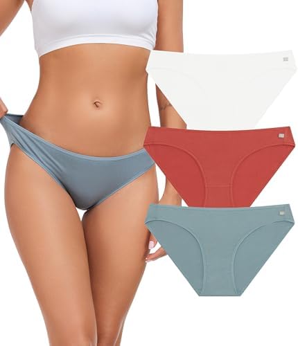 ANLIQI Women's Cotton Underwear Bikini Panties for Women Pack Moi...