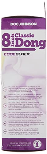 Gode 8" Vac U Lock Doc Johnson Classic avec base de fixation brevetée