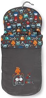 Pirulos 45330620 - Saco carro, diseño monsters, 48 x 82 cm, color blanco y gris