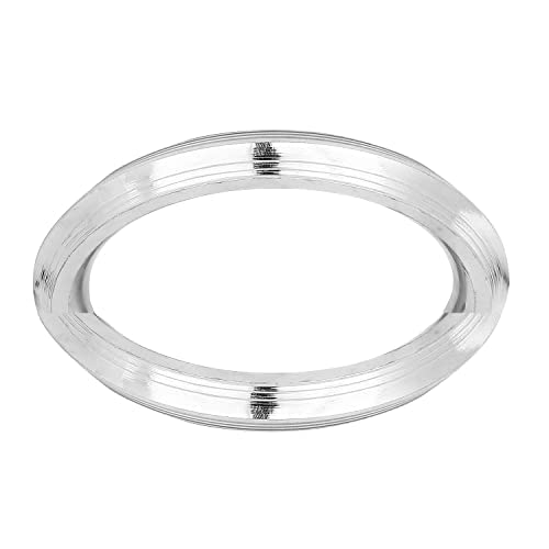 CReha Stainless Steel Big Heavy Round Gold Plated Silver Sardar Punjabi Sikh Kada Bracelets for Men and Women.