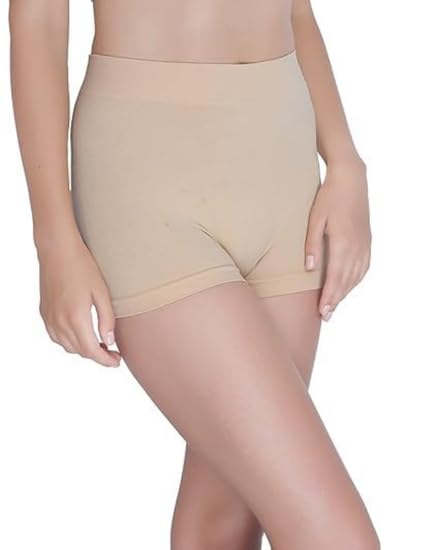 Women Shorts for Under Dresses – Gym Shorts for Women | High-Waist Seamless Workout Shorts Beige-image-2