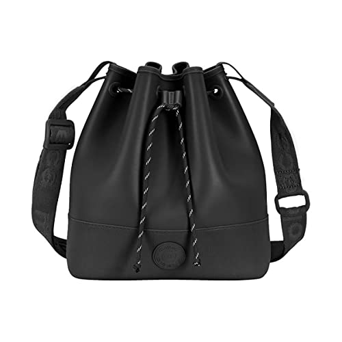 Bolsa Moleca Tira Colo Emborrachada Bucket Saco Color 50011 - Preto