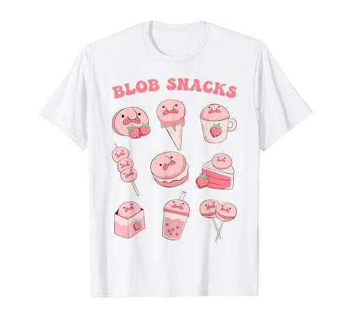 Blob Snacks Kawaii Blobfish Erdbeer-Snacks T-Shirt
