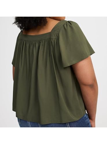 Torrid Women's Plus Size Shirt - Challis Flutter Sleeve Top - Image 6
