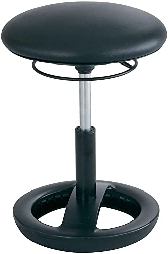 Image of Safco Twixt Active Movement Seating Chair, Ergonomic Support, Adjustable Height, Black Vinyl