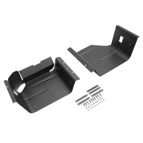 ALMULOO Fuel Tank Skid Plate Compatible with 1987 1988 1989 1990 1991 1992 1993 1994 1995 Jeep Wrangler YJ with 15 20 Gallon Gas Tank Matte Black Split by ALMULOO - Image 3