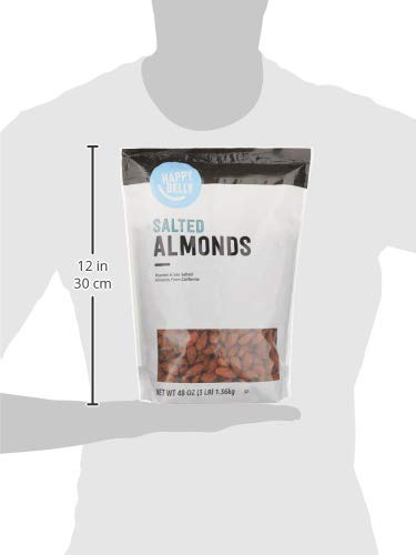 Amazon Brand - Happy Belly Roasted & Salted California Almonds, 48 Ounce #TOP5