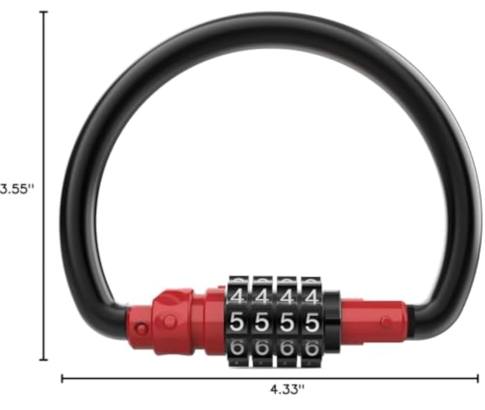 4 Digit Portable Combination Padlock for Bike and Travel Luggage