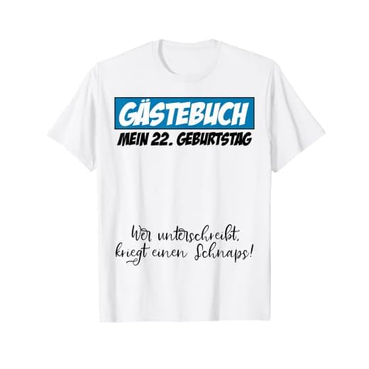 Libro de visitas para fiesta de cumpleaños 22 años, diseño de hombre y mujer Camiseta