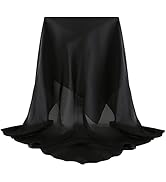 100% Mulberry Silk Scarf-Printed or Solid Color 35” Square Large Silk Hair Head Wrap Scarf With G...