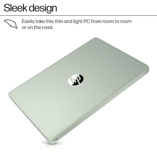 Image of HP Ultra Thin 14 inch Laptop with Copilot, Intel N150, 8GB RAM, 256GB(128GB eMMC+128GB SD Card) • HUB • Mouse, Windows 11 Pro, 1-Year Office 365, Lightweight Green Notebook for Work & School