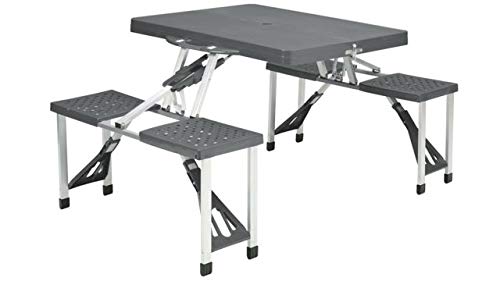 Easy Camp Tisch Toulouse - Mesa para Acampada, Color Gris, Talla única Cover