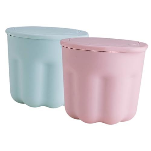 BELLIFFY 2sets Makeup Brush Cleaning Box Silicone Rinsing Bowl Brush Cleaning Supplies