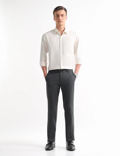 Image of Arrow Mens Charcoal-Grey Pants
