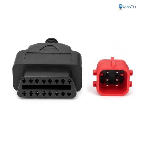 Mapout24 OBD-II 16-Pin Female to 6-Pin Male Diagnostic Cable for BS6 & BS7 Honda, TVS, Suzuki, Vespa & Bajaj | Compatible with V519, V311, V317 & ELM327 OBD-II Scanners | SMPL104 - Image 4
