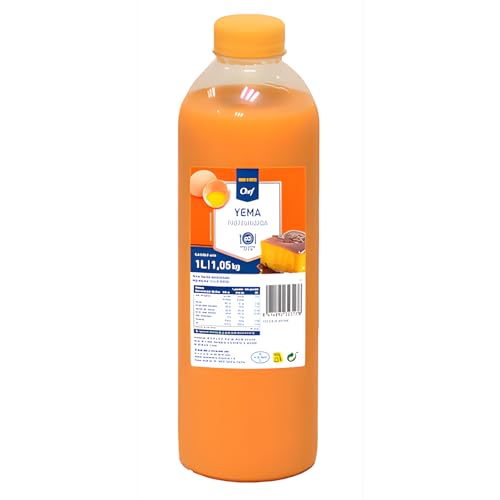 METRO Chef Yema de Huevo Liquida 1L- Para tu cocina y Postres. (Producto refrigerado) (Yema de huevo botella 1 L, 1 Botella)