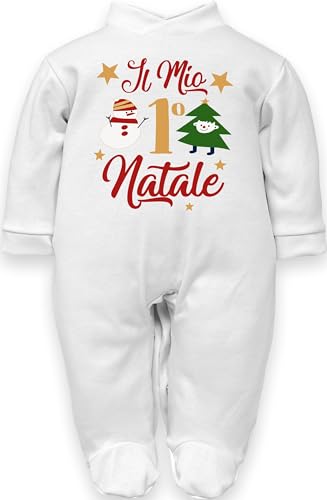Tutina Neonato Primo Natale, Caldo Cotone, 0-3 mesi