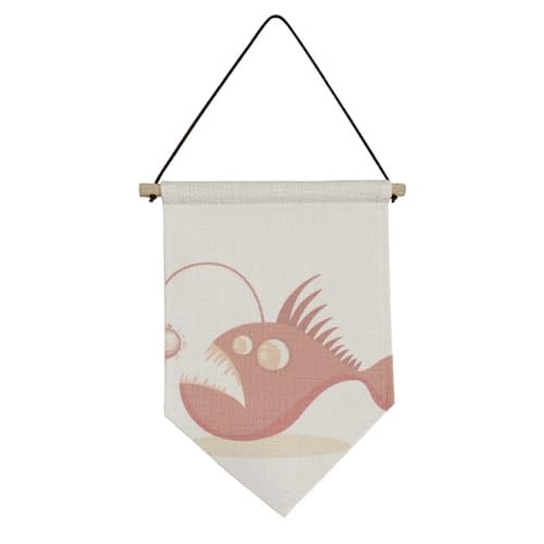 Toile à suspendre poisson solution décoration murale rapide sans trou