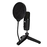 Microphone USB, Micro de Jeu à Condensateur Cardioïde Coloré avec Trépied, Réduction Intelligente du Bruit, pour les Réunions, L'apprentissage à Distance, le Streaming, le Chat, le Podcasting, L'enreg