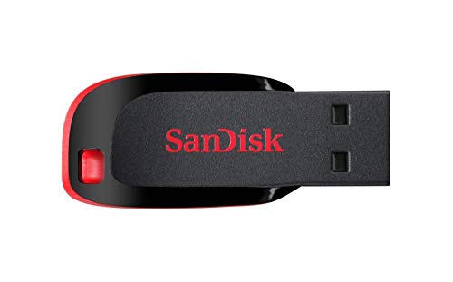 SanDisk Cruzer Blade 128GB, USB 2.0, Flash Drive, Pendrive, Red, 5Y Warranty (SDCZ50-128G-I35)