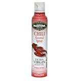 Mantova Extra Virgin Olive Oil Spray Chili Flavored 8 oz. Spray Bottle - Manage Oil Amount - Great For Salads & Cooking