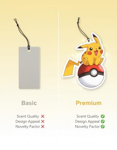 Image of PumpCar 2 pieces double-sided yellow pika hanging cartoon cherry-scented funny car air freshener Cool hanging for rearview mirror Car Interior Accessories Gifts